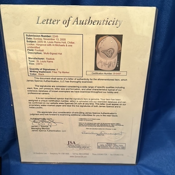 Saint Louis Rams autographed hat from 2005 in case - Picture 5 of 6